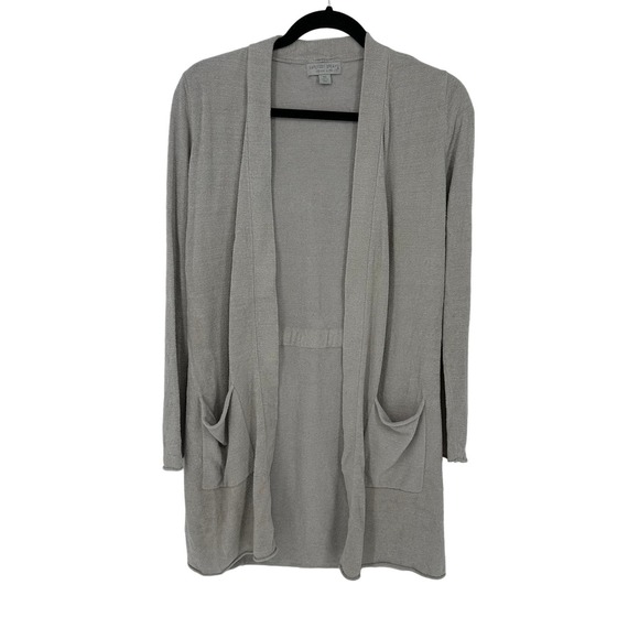 Barefoot Dreams Other - Barefoot Dreams ultra light cardigan robe size XS light gray pockets cozy chic